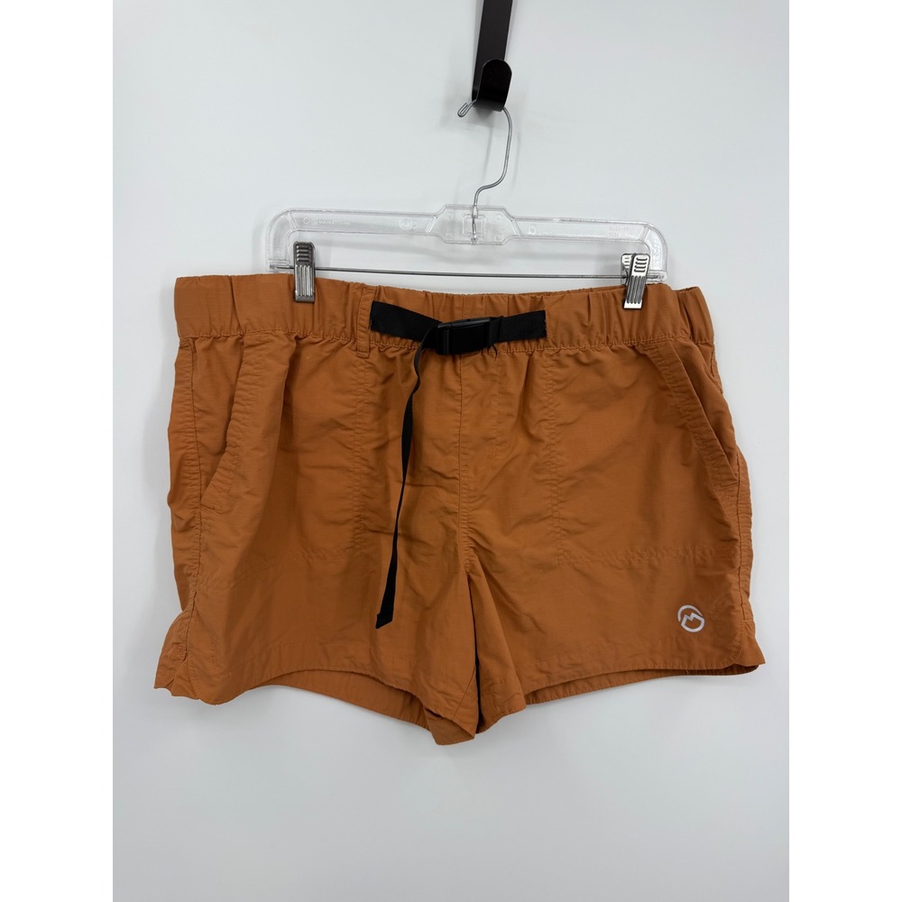 Magellan Outdoors Pro Explore Shorts Womens XL Orange Ripstop‎ Hiking Belted